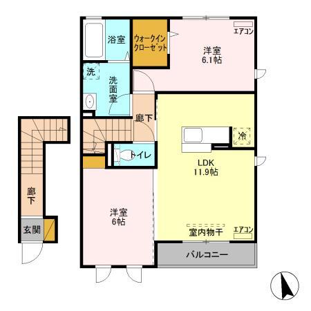 カーサR・T Aの間取り