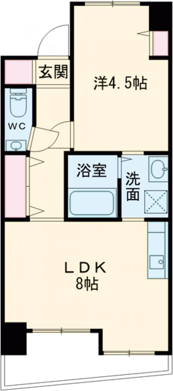 402号室の間取り