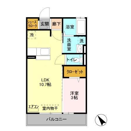 シンシア千波 Cの間取り
