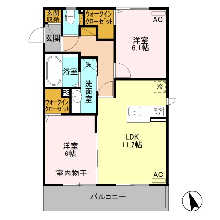 アントス Aの間取り