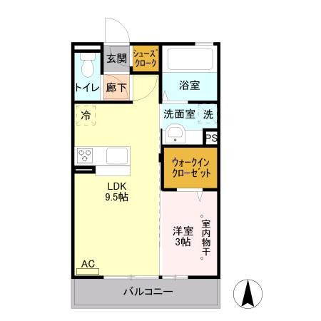 Ｍスカイ　Ⅱの間取り