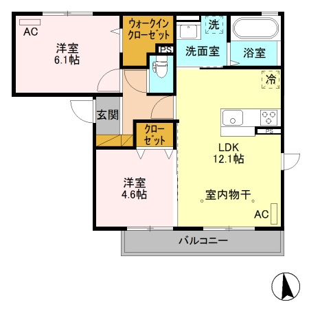 リオ グラシア Bの間取り