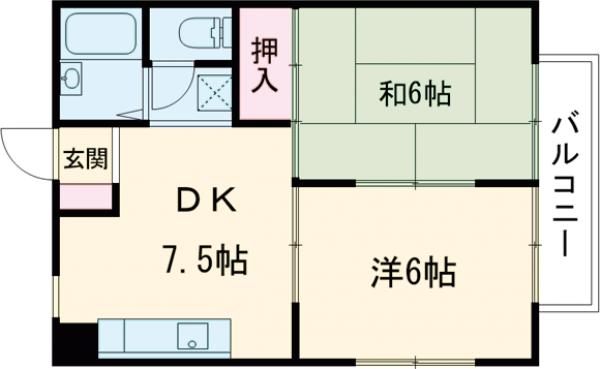 ハイツ天野の間取り