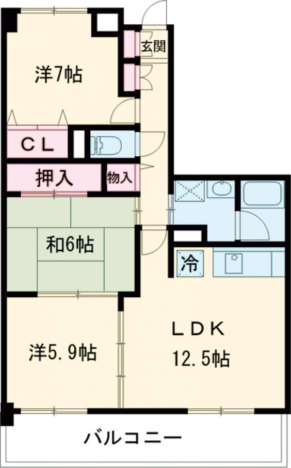 プラージュキシダの間取り