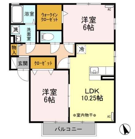 フォレスト・コート Aの間取り