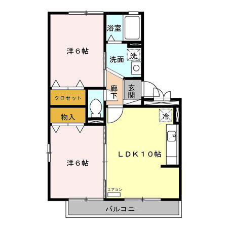 コンフォール Aの間取り