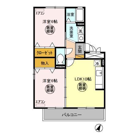 サニーハウス Ⅱの間取り