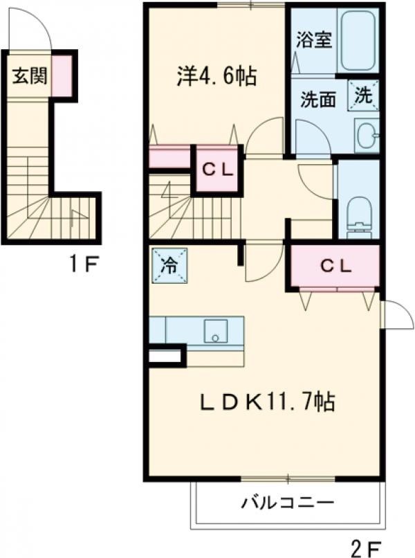 エウロス平尾の間取り