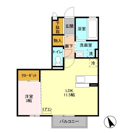 プレアデス見川 Eの間取り