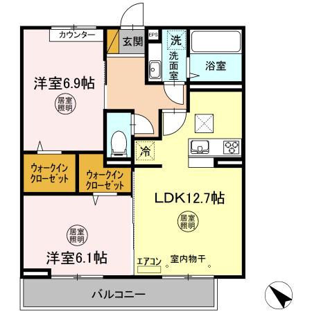 アルバ Aの間取り