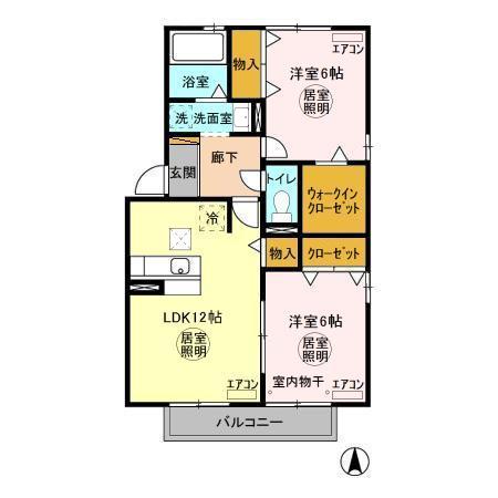 ROYAL GARDEN CASAHARA Eの間取り