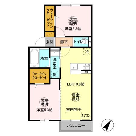 三の丸キャッスル Bの間取り