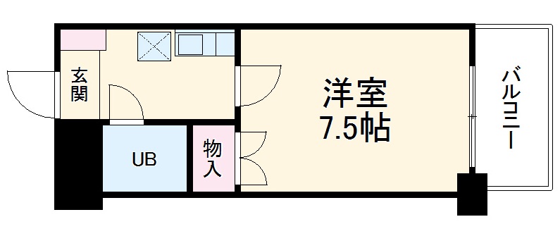 六浦の完工年月（1993年3月）築の賃貸マンションの間取り