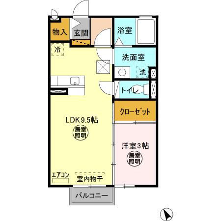 メゾン グラフォート Bの間取り