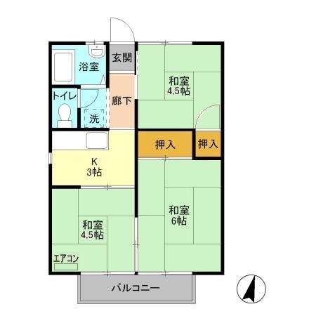 コーポ冨田 Ⅰの間取り