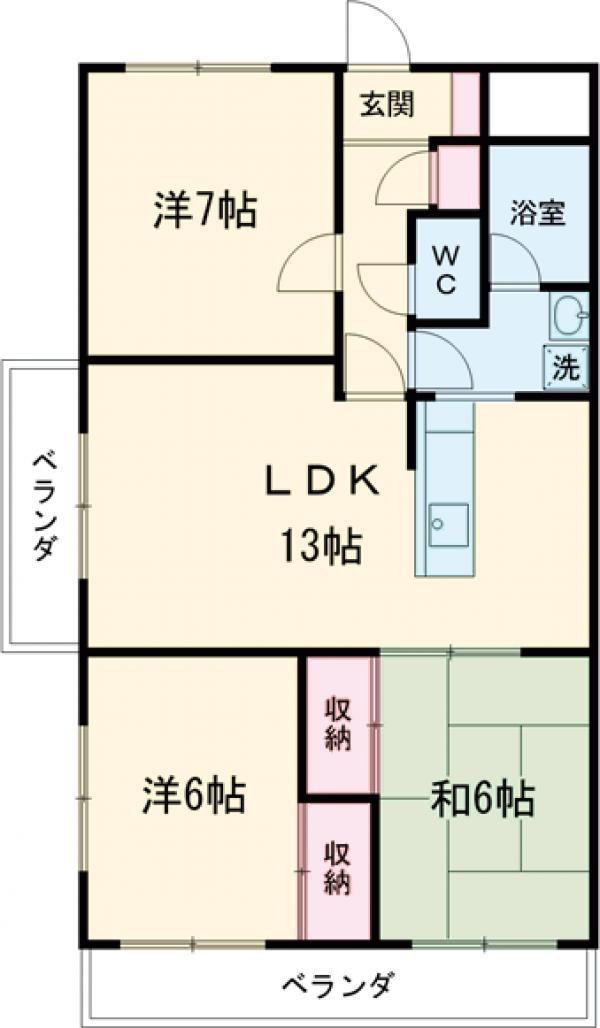 メゾンドベル１の間取り