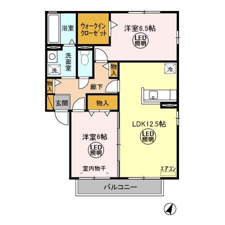 サイプレス Aの間取り