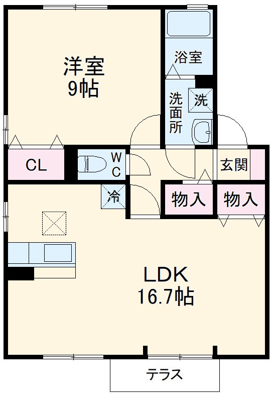 天王ガーデンⅡ Cの間取り