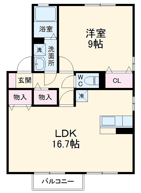 天王ガーデンⅡ Cの間取り