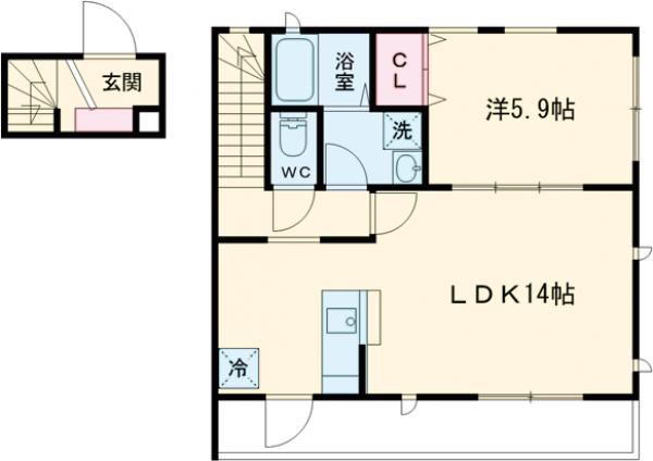 リブハイツⅡの間取り