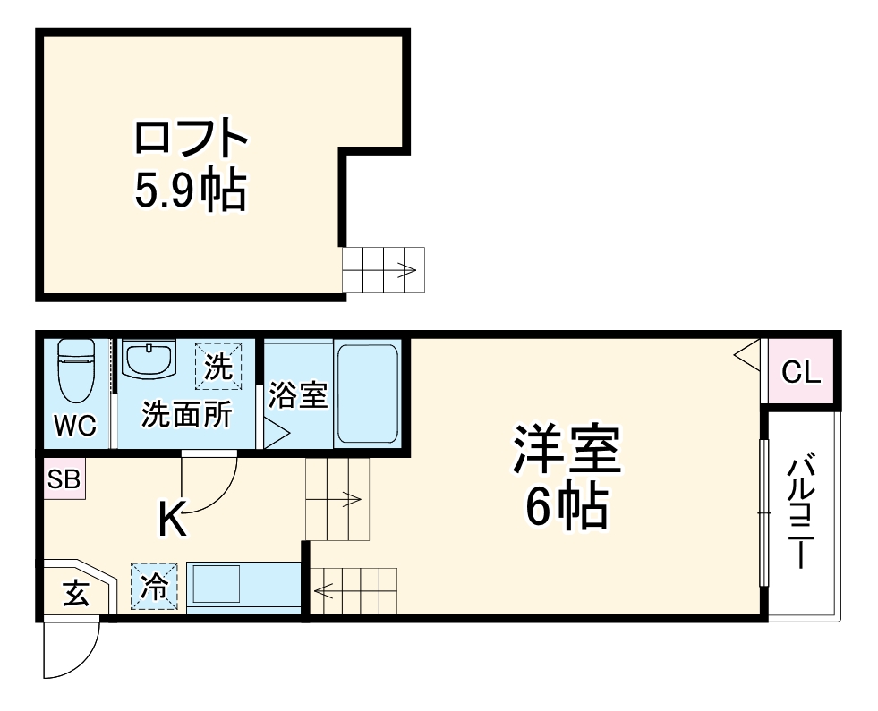 ハーモニーテラス中村中町の間取り