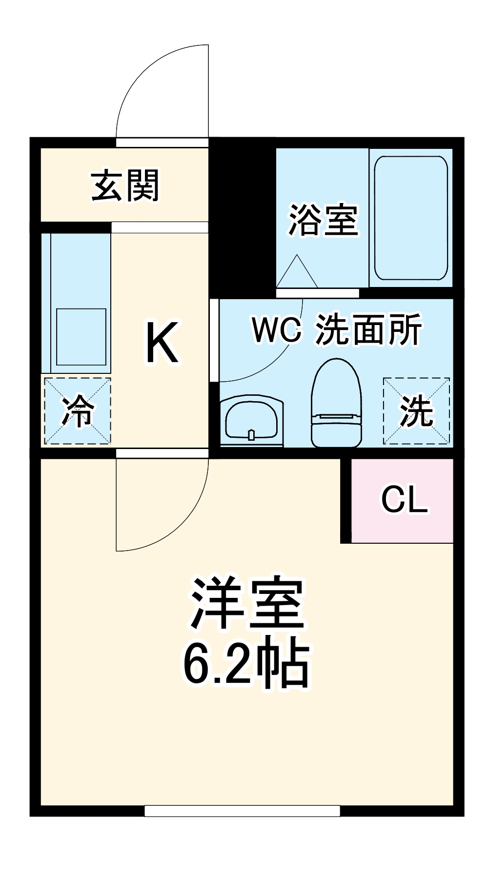 下矢切の完工年月(2020年9月)築の賃貸アパートの間取り