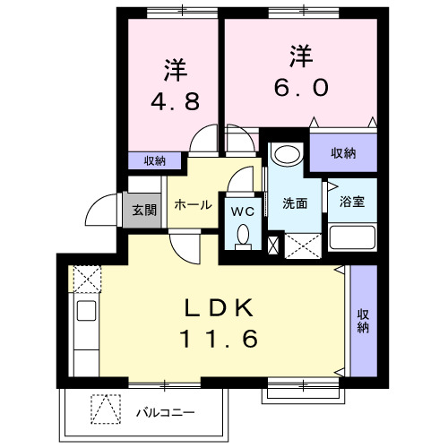 メゾンド・ソレイユAの間取り