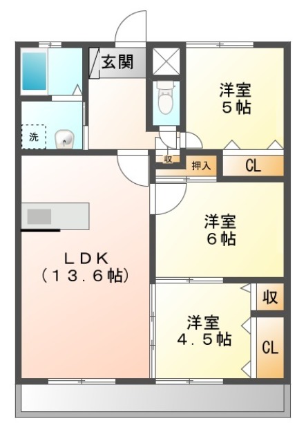 シュロス北山の間取り