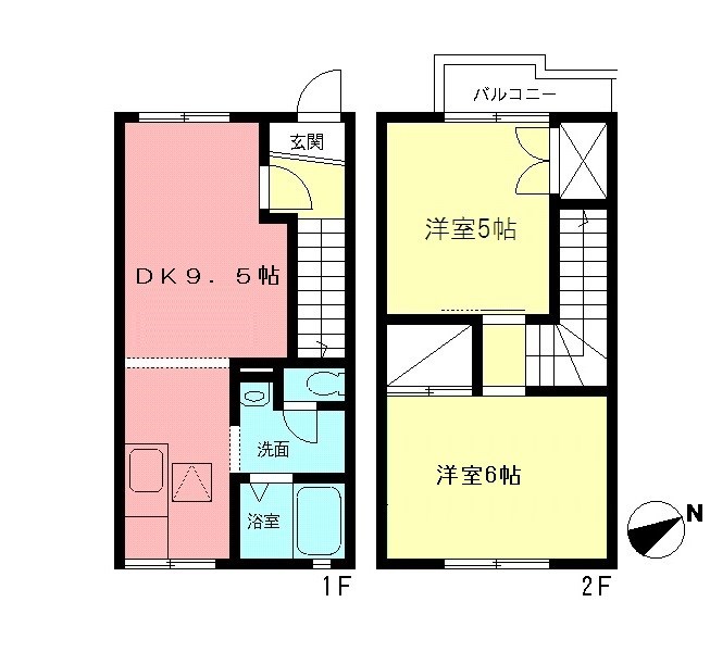 ハイネス井上・107号室の間取り