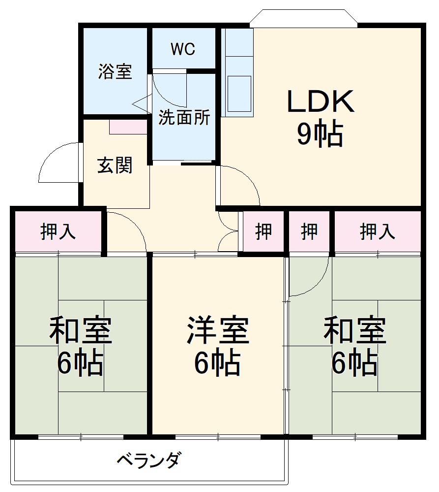 川原マンションの間取り