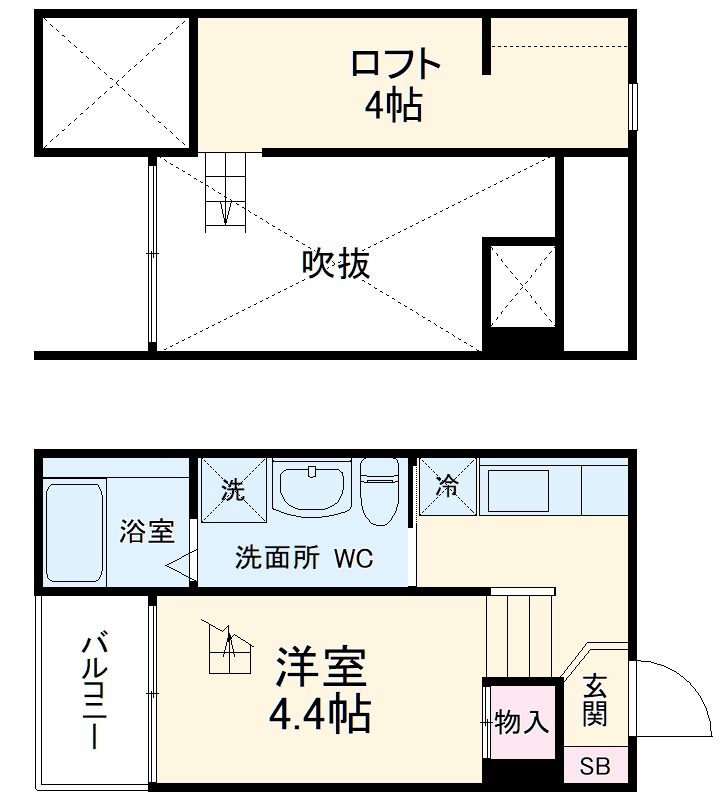 Casa domani 八熊の間取り