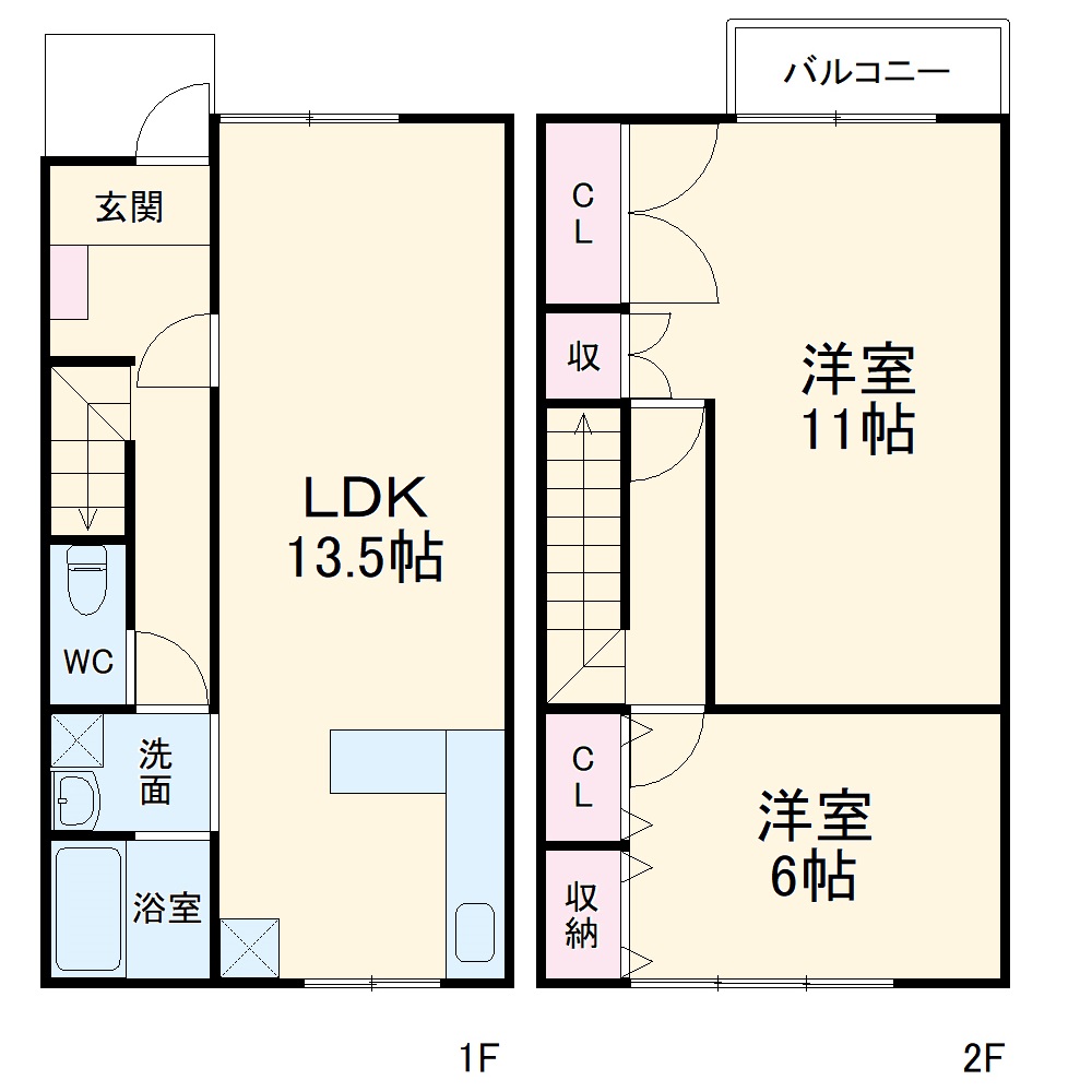 コーポ出口の間取り