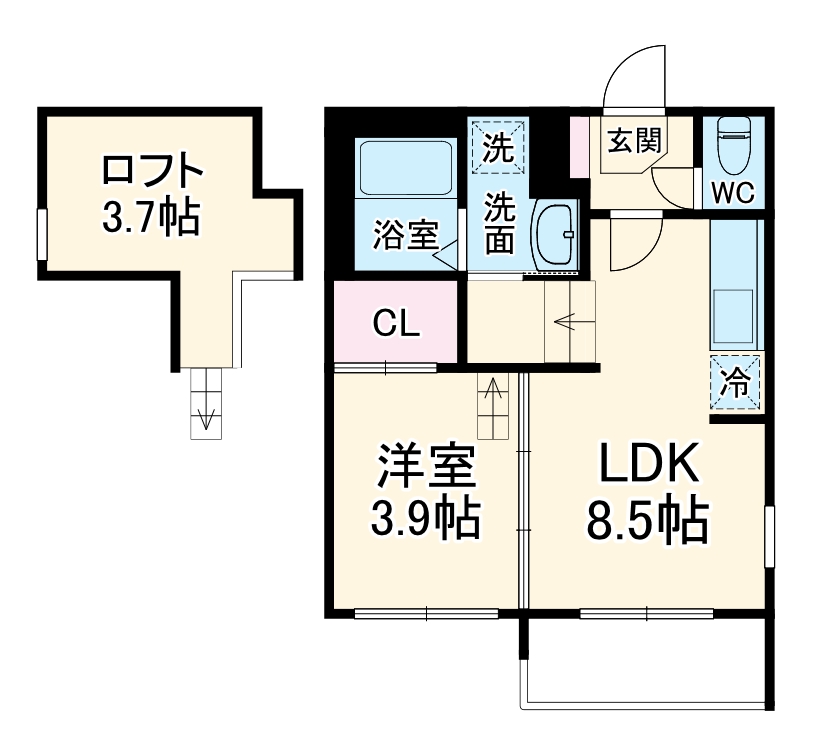 ハーモニーテラス志賀町Ⅸの間取り