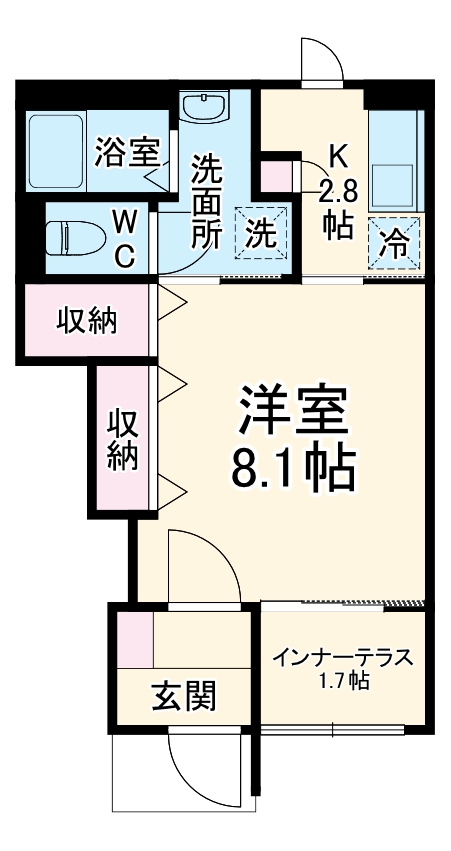 本町の完工年月(2020年12月)築の賃貸アパートの間取り
