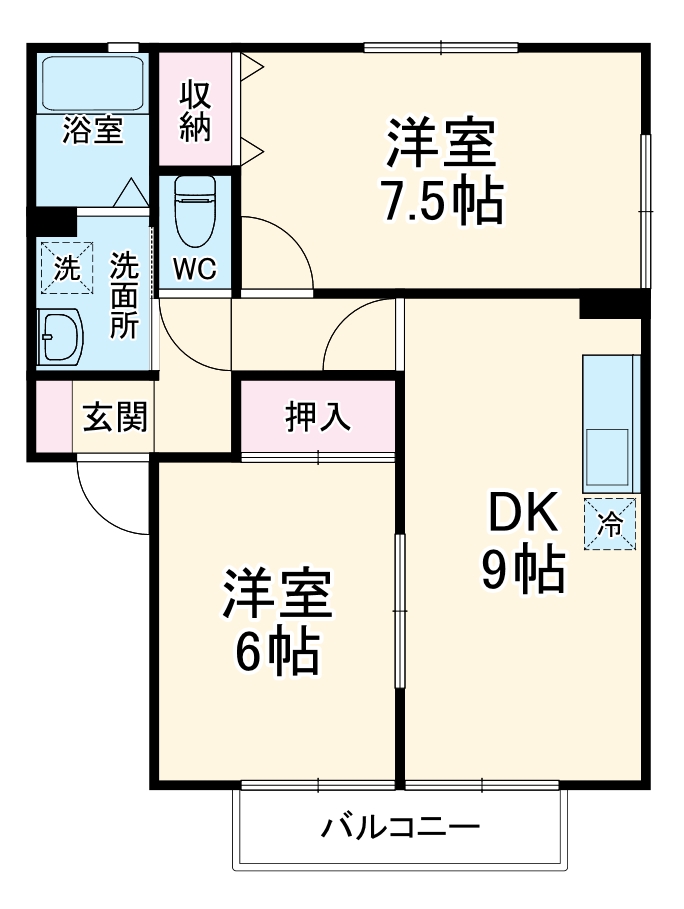 アパシオンAの間取り