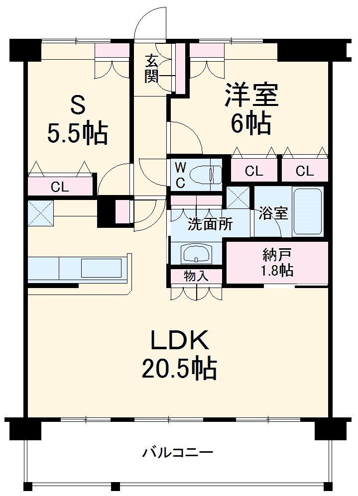 アトランティス津田沼Ⅱの間取り
