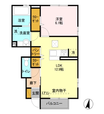 エーデルハイム Cの間取り