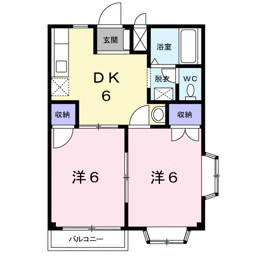 ハイツシンメイ・01010号室の間取り