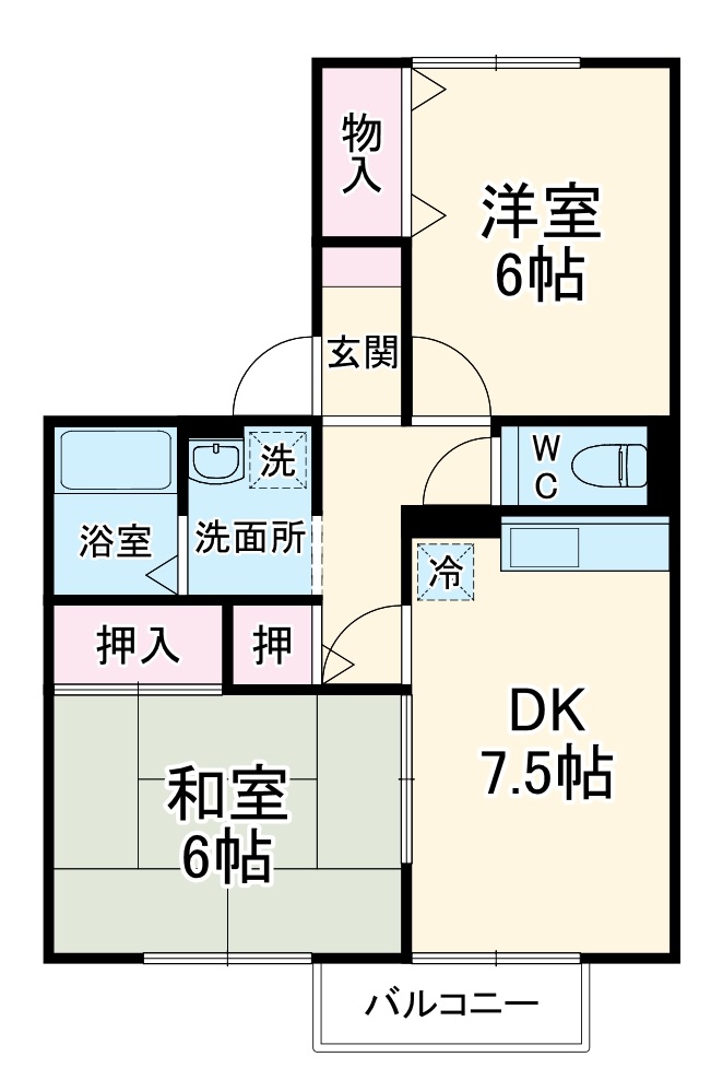 ドミールエム 弐番館の間取り