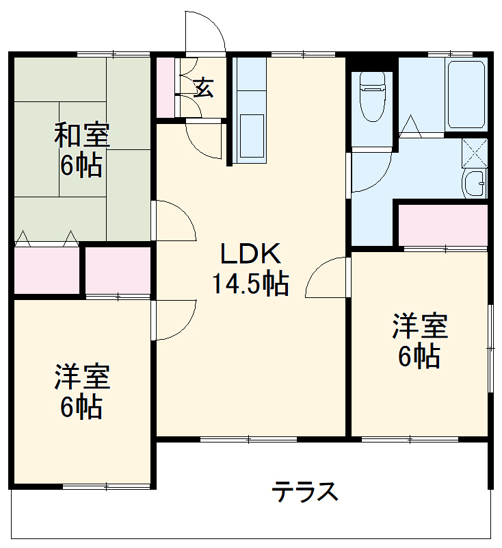 サンシェルの間取り