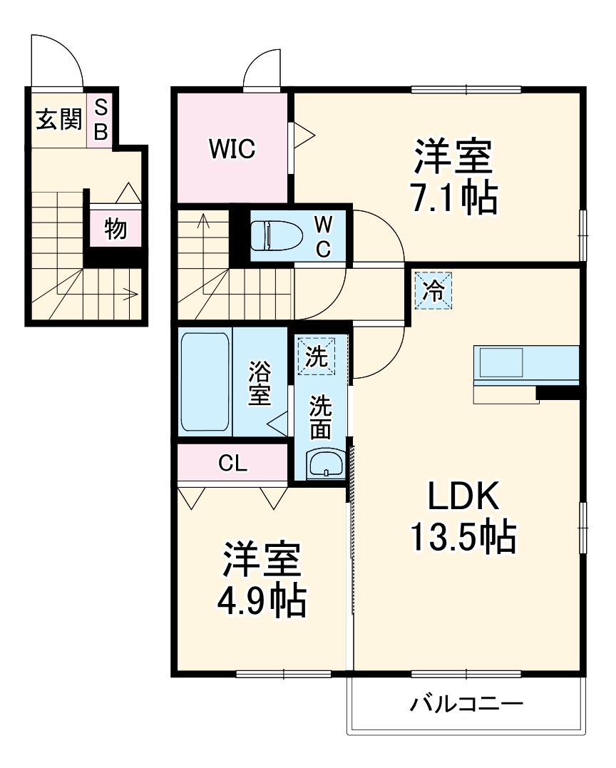 セジュール三橋5の間取り