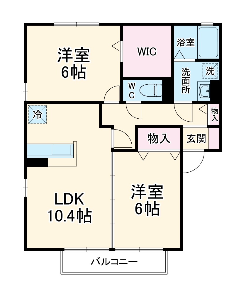 サンパティーク A館の間取り