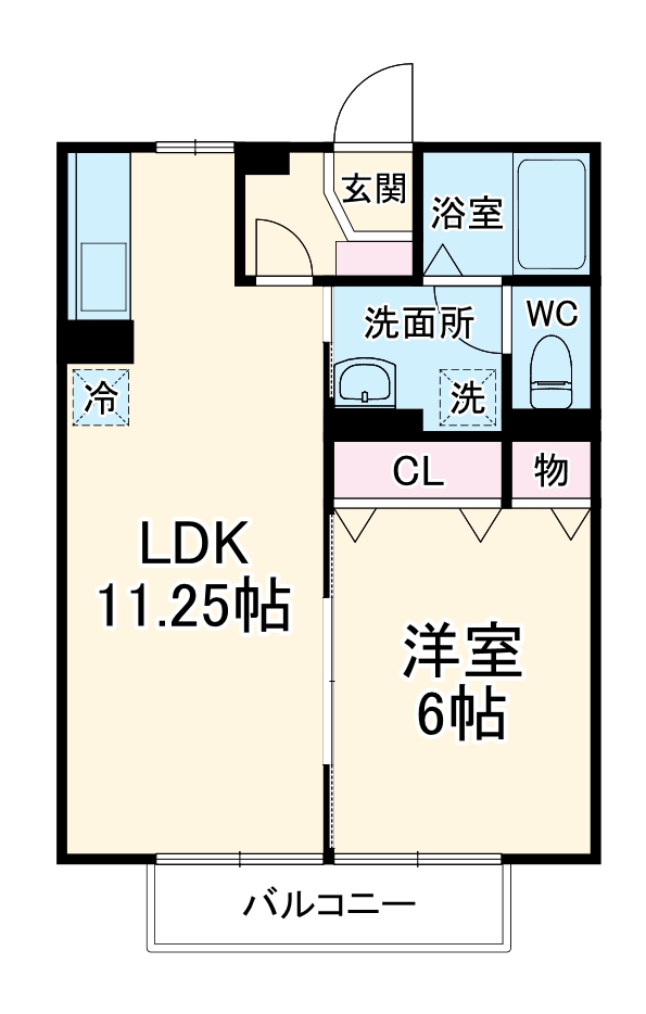 ウエストヒルズ Bの間取り