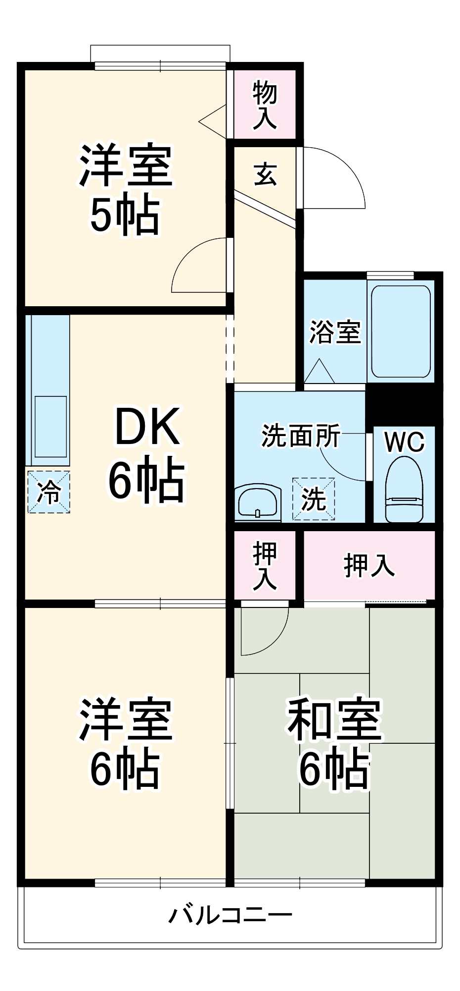 セジュール彩の間取り