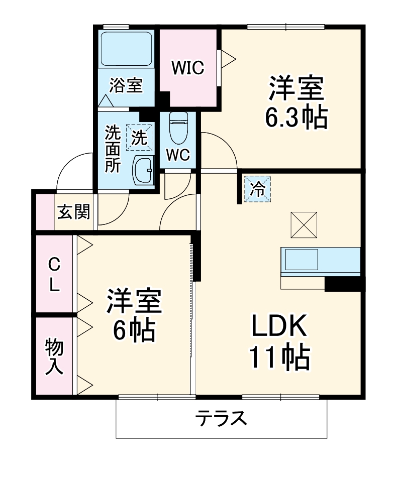 パルティーレ Aの間取り