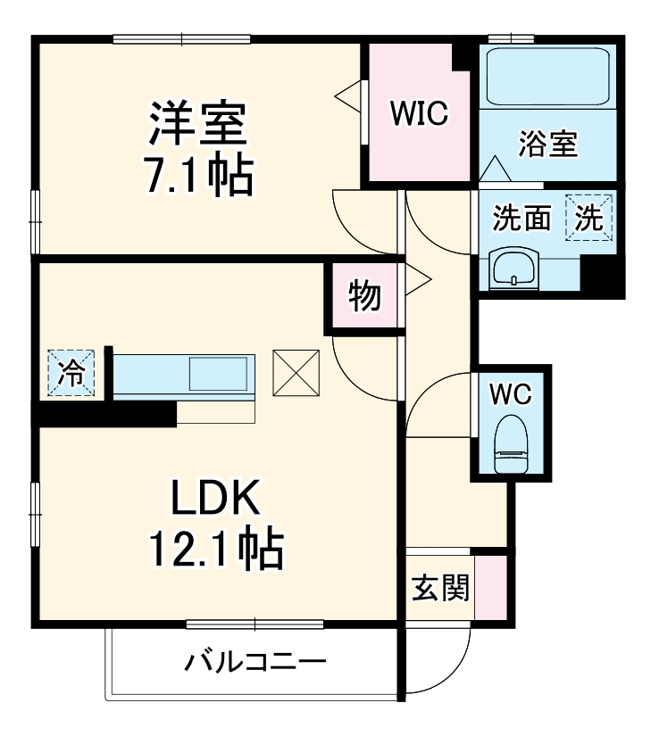 エーデルハイム Cの間取り