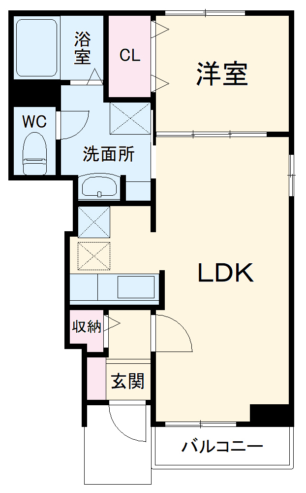 ドゥーハウスⅤ A棟の間取り