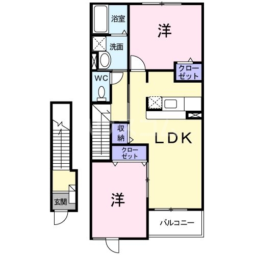 アンソレイエⅠの間取り