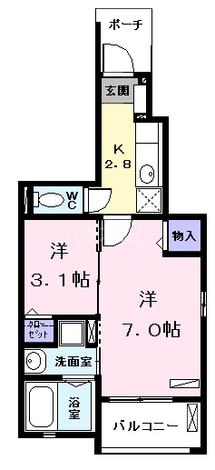 シャルマン東印場の間取り