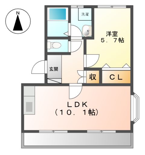 ウィング富士Bの間取り